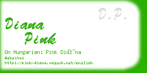 diana pink business card